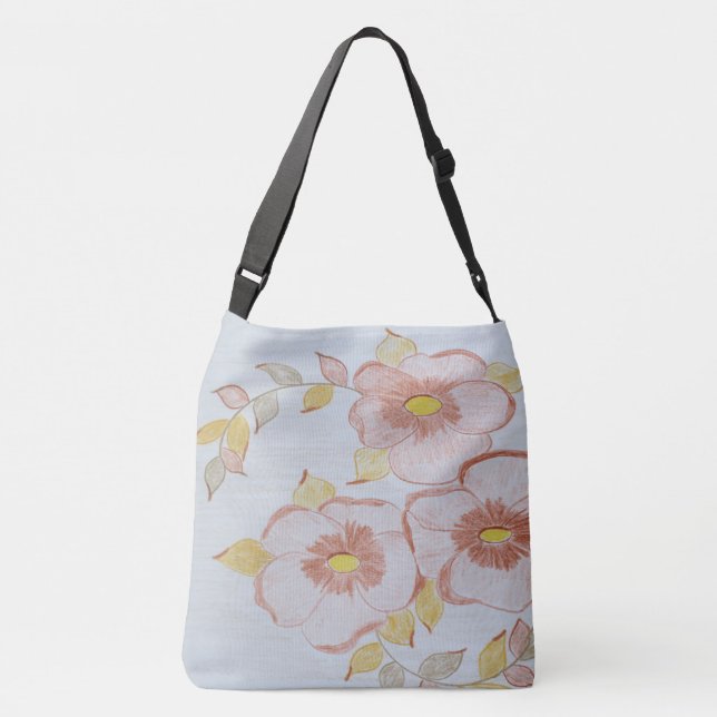 Floral Brown Tote (Back)