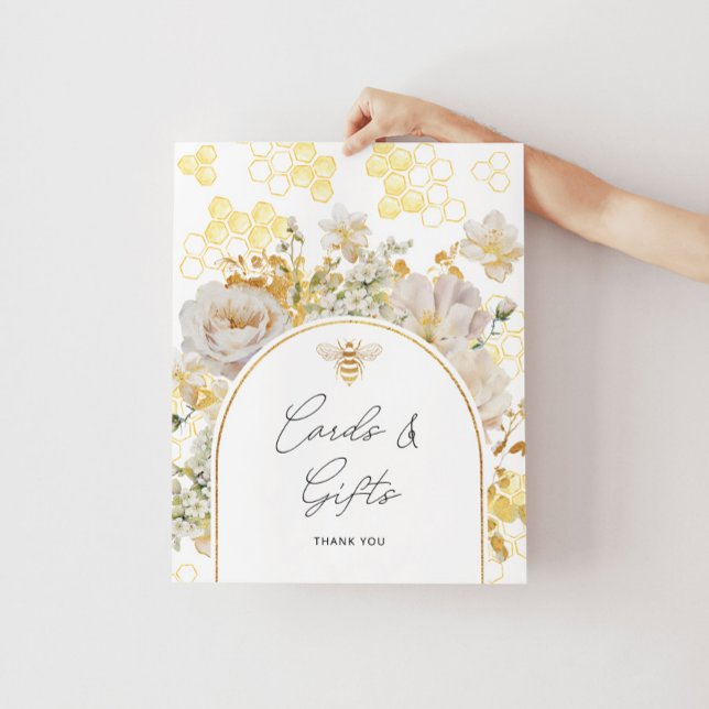Floral bumble bee cards and gifts poster (Creator Uploaded)