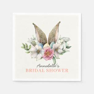 Floral Bunny Ear Bridal Shower Napkin