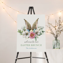 Floral Bunny Ear Easter Brunch Welcome