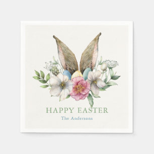 Floral Bunny Ear Easter Napkin