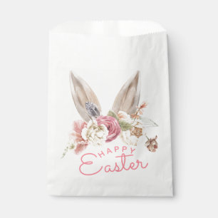 Floral Bunny Ears Happy Easter Favour Bags