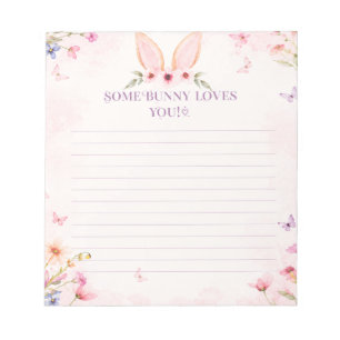 Floral Bunny Notes Pad