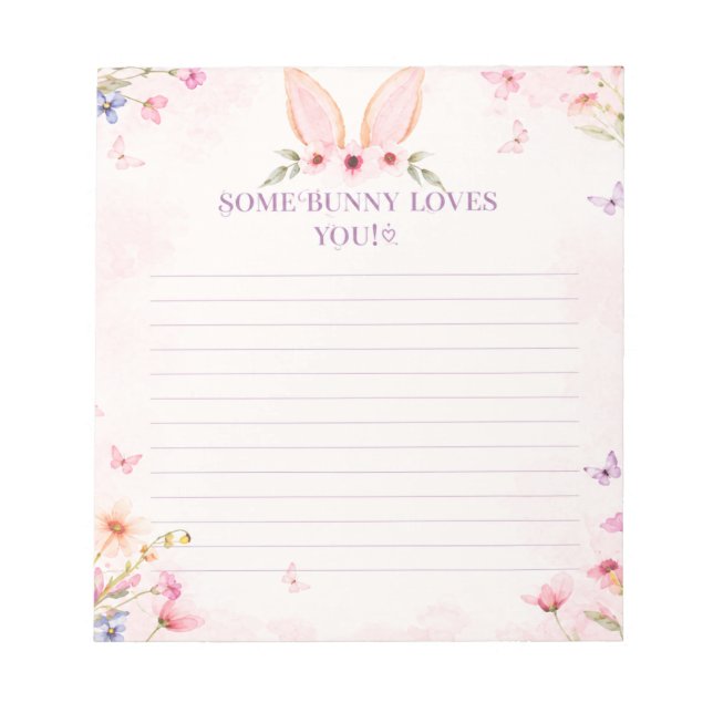 Floral Bunny Notes Pad (Front)
