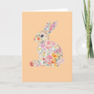 Floral Bunny Silhouette Card