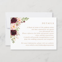 Floral Burgundy Blush Greenery Wedding Details