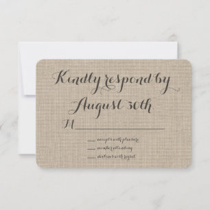 Floral Burlap RSVP
