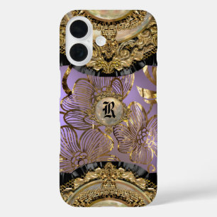 Floral Burst Viva Monogram Plus iPhone 16 Case