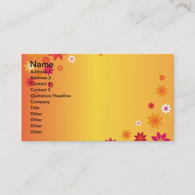 Floral Business Card (Front)