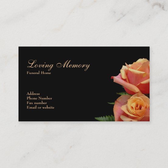funeral home business card backgrounds