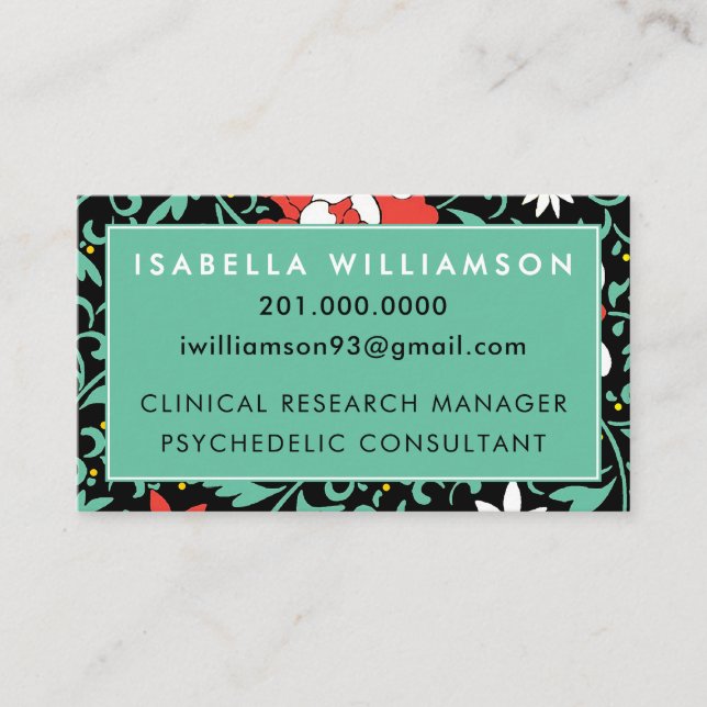 Floral Business Card (Front)