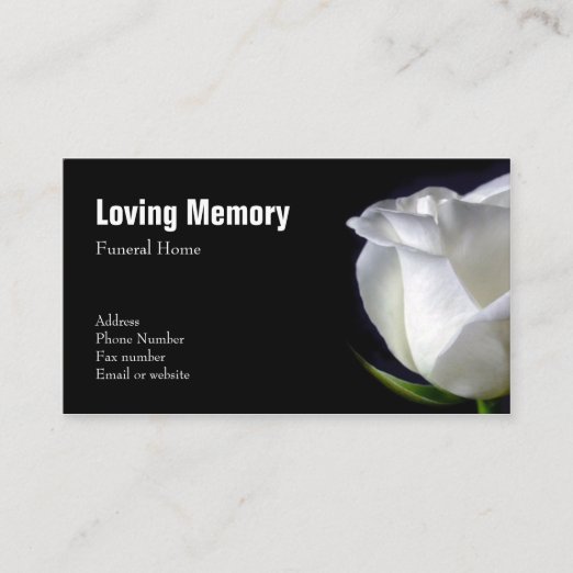 funeral home business cards