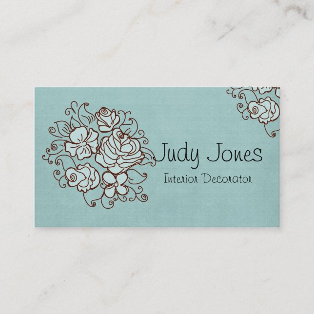 floral Business Card (Front)