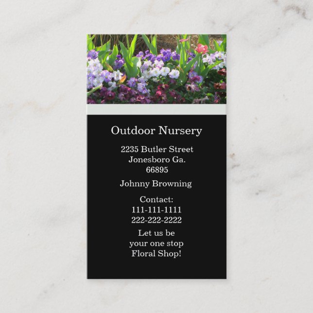 Floral Business Card (Front)