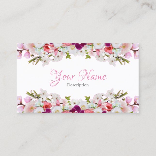 Floral Business Card (Front)