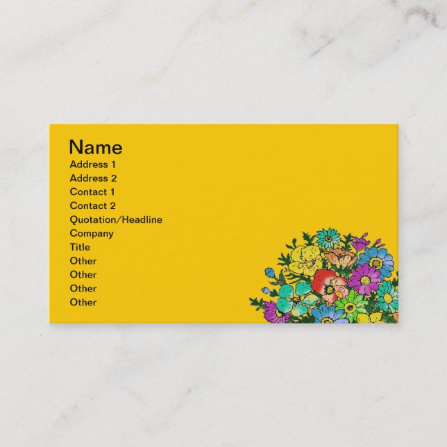 Floral Business Card (Front)