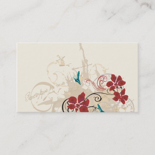 Floral Business Card (Front)