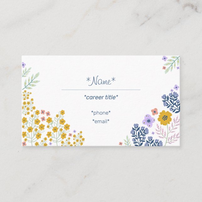 Floral Business Card (Front)