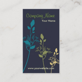 Floral Business Card (Blue)