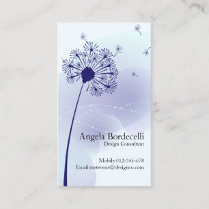 Floral Business Card Gentle Dandelion