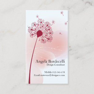 Floral Business Card Gentle Dandelion