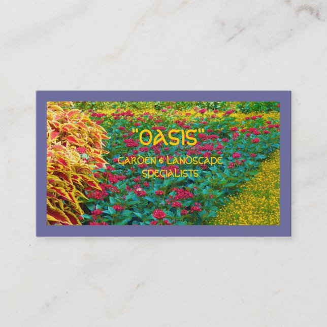 FLORAL BUSINESS CARD/LANDSCAPING, GARDENING,ETC. B BUSINESS CARD (Front)