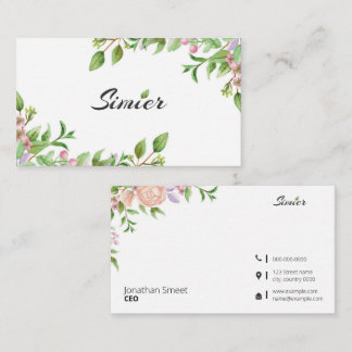 Floral Business Card Template