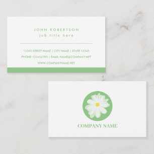 Floral business card template with flower logo