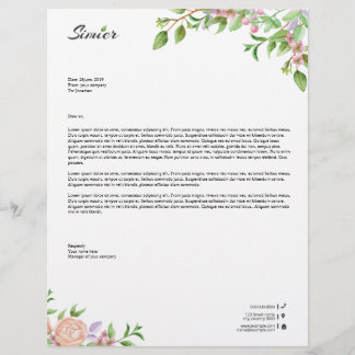 Floral Business Letterhead Template