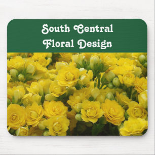 Floral Business Vivid Yellow Bloom Photo Flower Mouse Mat