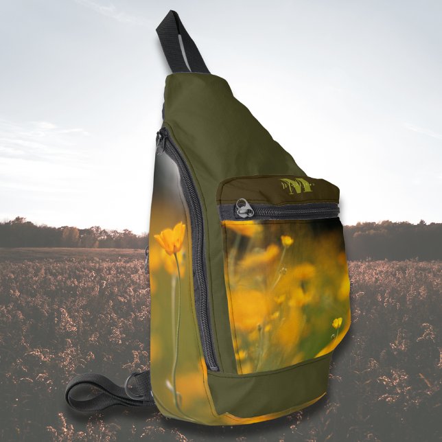 Floral buttercup meadow flowers  sling bag (Creator Uploaded)