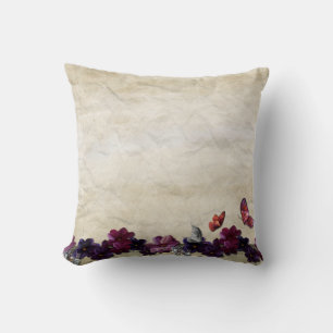 Floral butterflies cushion