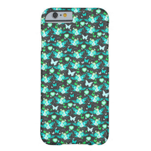 Floral butterflies & hearts jade iphone case