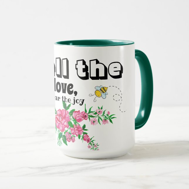 Floral & Butterflies  Mug (Front Right)