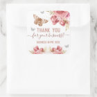 Floral Butterflies Pink Thank You Business