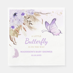 Floral Butterfly Baby Shower  Napkin