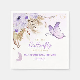 Floral Butterfly Baby Shower Napkin