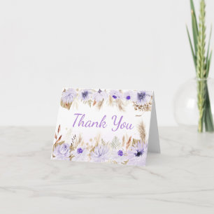 Floral Butterfly Baby Shower Thank You Card