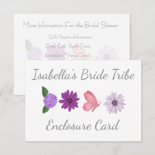 Floral & Butterfly Bride Tribe Information Card