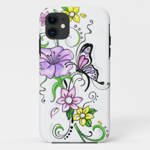 Floral Butterfly Case-Mate iPhone Case