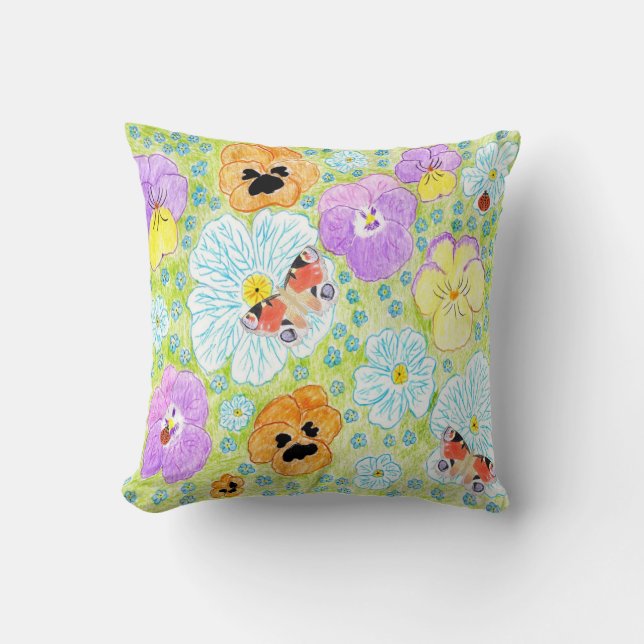 Floral Butterfly  Cushion (Front)