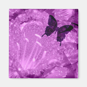 Floral Butterfly Fridge Magnet