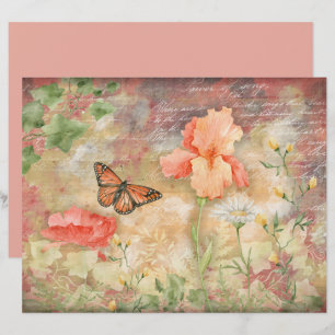 Floral Butterfly Garden Decoupage 