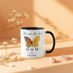 Floral Butterfly Mother's Day Personalised Mug