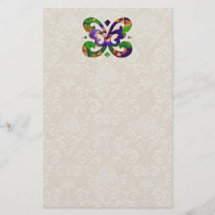 Floral Butterfly Motif Stationery