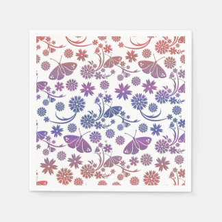 Floral Butterfly Napkin