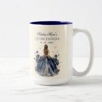 Floral Butterfly Navy Gold Tiara Quinceañera