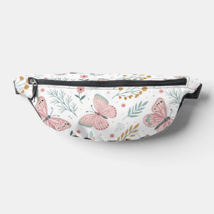Floral Butterfly Pastel Garden Botanical Elegance Bum Bags