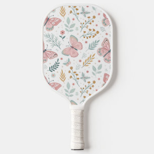 Floral Butterfly Pastel Garden Botanical Elegance Pickleball Paddle