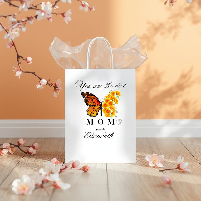 Floral Butterfly Personalised Gift Bag (Creator Uploaded)